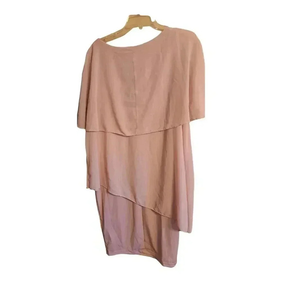 Shein Women's  Curve Pink Pullover Tiered Summer Dress Short Sleeves 2XL - Picture 2 of 7